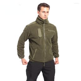 Men's Jackets Men's Tactical Sweatshirt Jacket Spring And Autumn Warm Windproof Shake Fleece Outdoor Sports TAD