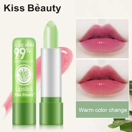 Kiss Beauty Aloe Vera Moist Lipstick Temperature Colour Change Lady Long Lasting Lip Moisturiser Jelly Balm