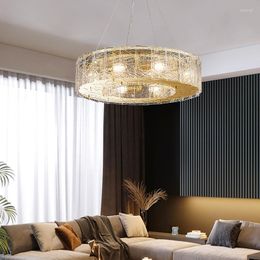 Chandeliers Modern Led Chandelier Home Decor Lighting Silver/gold Suspension Lamp Living Room Dining Hang Light Fixture