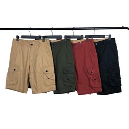 Men's Shorts Summer Classic Pants Outdoor Cotton Cargo Short Badge Letters Middle Pant's Hip Hop Fifth Pant Casu218u