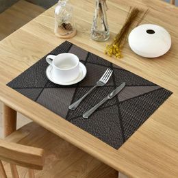Table Mats 4pcs/lot Europe Style Placemat Waterproof Decoration Mat Heat-resistant Tablemat Dishes Tableware For