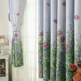 Curtain Floral Tulle Curtains Printed Flower For Living Room The Bedroom Modern Kitchen Sheer Voile Fabric Drapes