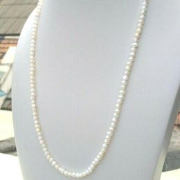 Chains 20in 3-4mm Gorgeous Baroque Akoya White Pearl Necklace