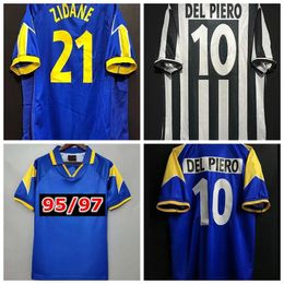 Retro DEL PIERO Conte soccer jerseys 1995 1996 1997 1998 PIRLO Buffon INZAGHI ZIDANE Ancient maillot DAVIDS POGBA Conte shirt kits men Maillots de football jersey