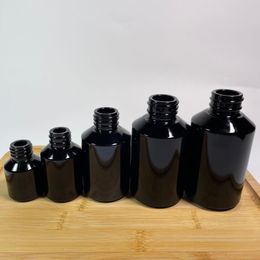 Storage Bottles Empty Cosmetic Packaging Beauty Bottle Black Glass Lotion Pump Shampoo Container