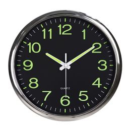 Wall Clocks Quartz Clock Night Light Non-Ticking Modern Quartz Clock Battery Operated PC Wall Clock Suitable For Office Kitchen Living Room 230301