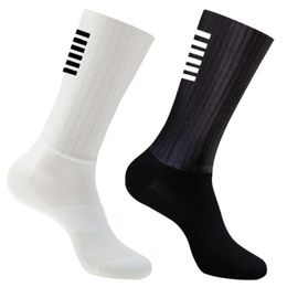 Men's Socks Anti Slip Sile Summer Aero Socks Whiteline Cycling Socks Men Bicycle Sport Running Bike Socks Calcetines Z0227