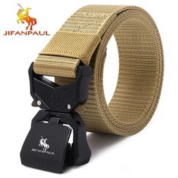 Belts Automatic Buckle Nylon Belt Men's Military Tactical Belt Men's Military Waist Canvas Belt Cummerbunds High Quality Alloy Buckle Z0228