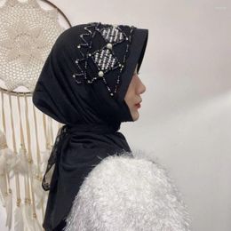 Ethnic Clothing Rhinestone High Quality Muslim Arabian Hijab Cap For Women