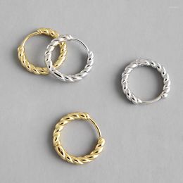 Hoop Earrings 925 Sterling Silver Earring Fashion Simple Twisted Twist Ear Ring Bone Buckle Sweet Trend Female Girl Boy Jew