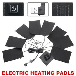 Carpets 1-to-8 5V Safe Heating Warmer Pad Fibre Thermal Piece Winter Clothes Warm Camp Jacket Coat Vest USB Adjustable