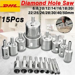 Professional Drill Bits Diamond Hole Saw Bit Tool 6-50mm Ceramic Porcelain Glass Marble 6/8/10/12/14/16/18/20/22/25/26/28/30/40/50mm High Qu