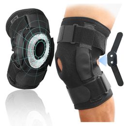 Knee Pads Elbow & Sport Silicone Brace Leg Support Pad Adjustable Strap With Foldable Steel Plate Strengthen Gym Fitness Equipment