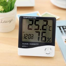 Digital Alarm Clock with Electronic LED Time Display Humidity & Temperature Detect Table Clocks for Bedroom