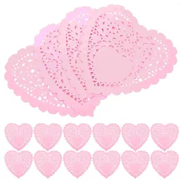 Table Mats 100pcs Tableware Decoration Decorations Heart Shaped Paper Doilies