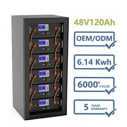 48V 6000 Deep Cycles Grade A 16S BMS 6Kw Inverter Battery Lithium ion Phosphate Battery 48V 120Ah LiFePO4 Energy Storage Battery