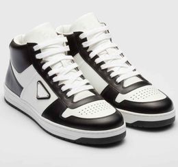 Popolare casual-elegante Downtown uomo scarpe alte in pelle nappa bianco nero sneaker top brand sconto all'ingrosso uomo skateboard che cammina con scatola