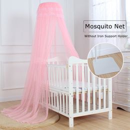 Crib Netting Baby Mosquito Canopy With Lace Luxury Floor Cot Kids Room Decoration 230301
