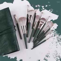 Makeup Brushes 14Pcs/Set Green Brush Universal Eye Shadow Palette Set