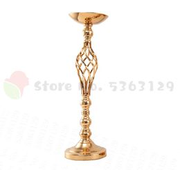 Candle Holders Creative Hollow Gold/ Silver Metal Holder Wedding Table Centrepiece Flower Vase Rack Home El Road Lead Decor