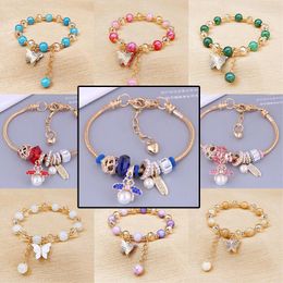 Charm Bracelets DIY Pendants Beaded For Jewellery Making Butterfly Heart Letters Bracelet Charms Accessories Women