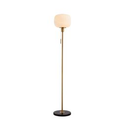 Modern design glass standard floor lamp luxury minimalist brass standing lamp 24cm width 159cm height for hotel home living room bedroom study room decor