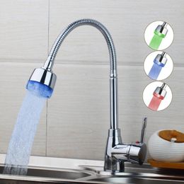 Kitchen Faucets LED Contemporary Novel Design And Favorable Price Faucet Chrome 360 Degree Swivel Distinguished