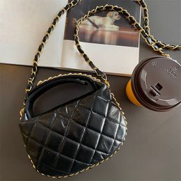 18cm Classic Mini Calfskin Totes Bag Adjustable Handle Gold Metal Hardware Matelasse Chain Crossbody Shoulder Handbags Luxury Purse Designer Vanity Case for Women