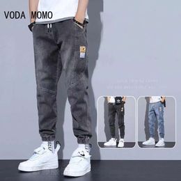 Men's Jeans Teenagers Denim Jeans Men's Korean Feet Brand Stretch Men's Trousers Summer Thin Casual Ripped Ankle Length Pants jeans men 230301