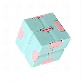 Infinity Cube Candy Color Fidget Puzzle toy Anti Decompression Finger Hand Spinners Fun Toys For Adult Kids Adhd Stress Relief Gift 2023