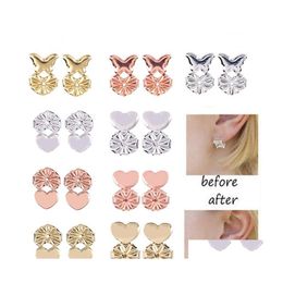 car dvr Charm Fourleaf Clover Earrings Aid Europe And America Simple Fashion Ear Hole Buckle Lifter Drop Delivery Jewelry Dhwgt