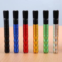 Colorful Aluminium Alloy Filter Pipes Dry Herb Tobacco Smoking Catcher Taster Bat One Hitter Digger Handpipes Portable Cigarette Holder Tube Mouthpiece Tips