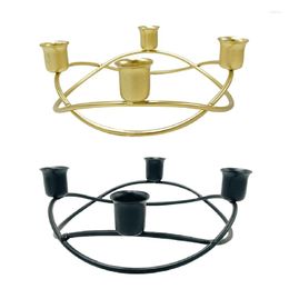 Candle Holders Nordic Wrought Iron Candlestick Holder Cup Metal Candles Stand For Wedding Dining Table Romantic Dinner Decor