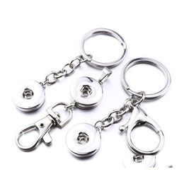 car dvr Key Rings Noosa Snap Button Jewellery 18Mm Buttons Chains Ring For Men Women Ginger Snaps Drop Delivery Dhbdp