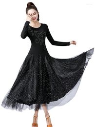 Stage Wear High Quality Ballroom Dance Dress Women Performance Dresses Modern Standard Tango Waltz Short Sleeves