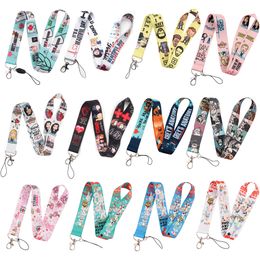 10 Pcs / Lot Nurse Accessories Nursing Design Neck Strap Polyester Cartoon Hospital Medical Print Lanyard For Office Nurses Doctors