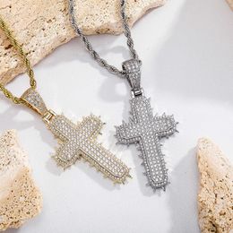 Jin'ao Mang Sting Cactus Cross Pendant China-Chic Hip Hop Necklace Tiktok Live Fashion Wear Autumn and Winter