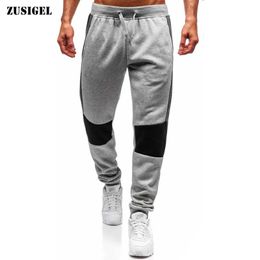 Men's Pants ZUSIGEL Men Drawstring Trousers Autumn Patchwork Sport Sweatpants Outdoor Indoor Jogger Gym Bodybuilding Cotton