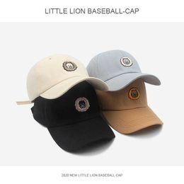 Ball Caps Cartoon Lion Baseball Caps for Men Women Sun Protection Animal Embroidery Cotton Snapback Hats Unisex Outdoor Sport Dad Hat Cap Z0301
