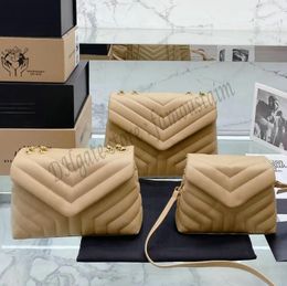Designer Women Loulou Quilted Y Flap Shoulder Bag Luxurys Designers Bags France Brand Soft Calfskin Leather Messenger Handbags Lady Chain Strap Crossbody