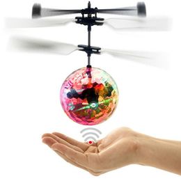 Creative Kid Toy RC Luminous Flight Balls Mini Aircraft Unique Suspended LED Light Intelligent Induction Flying BallKid Toys