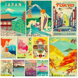 Travel To Tokyo Metal Tin Sign Japanese Sakura Poster Home Bedroom Bar Cafe Club Wall Decor Songdo Tourism Metal Plaque 30X20cm W03