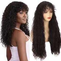Ms. Xu Chang's wig fashion long curl wig curl fringe wool curl rose net chemical Fibre head cover 230301