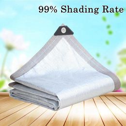 Shade 99% Shading Rate Aluminium Foil Sun Sail Home Balcony Net Thicken Anti-UV Garden Awning