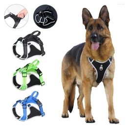 Dog Collars ZOOBERS Tactical Harness With Handle For Dogs No-Pull Service Vest Adjustable