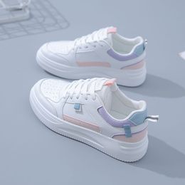 Fashion hotsale women's flatboard shoes White-pink White-purple spring casual shoes sneakers Color30