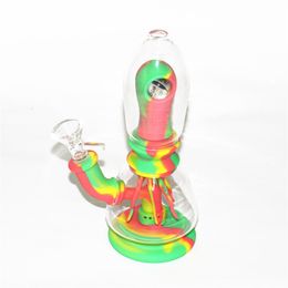 Hookahs Silicone bong Water Pipes dab rig hookah Creative eye silicone bongs glass ash catcher