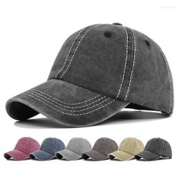 Ball Caps Baseball Cap Snapback Hat Pure Colour Water Washing Spring Autumn Hip Hop Fitted For Men Women