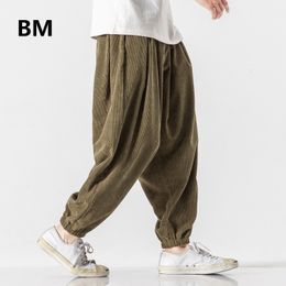 Women's Pants Capris Chinese Style Spring Corduroy Baggy Pants Japanese Streetwear Fashion Harem Trousers Hip Hop Joggers Plus Size Men Clothing 230301