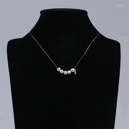 Chains Luxury Glod Chain Jewellery 6-7mm Near Round Water Pearl Necklace